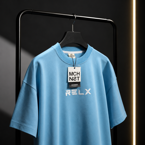 تیشرت دورس دونخ تیپ لاکرا ، چاپ مینیمال پفک RELX ، باکسی سایز دوایکس لارج